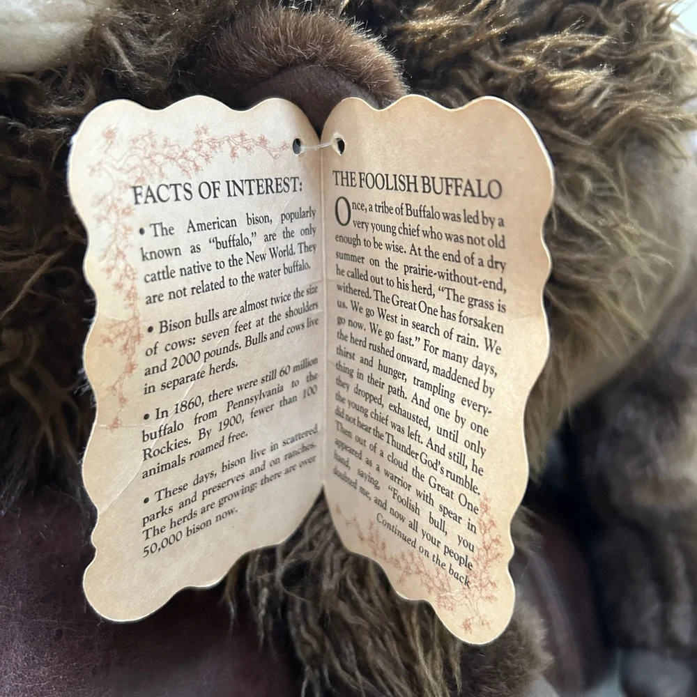Retired Buffalo Bison Folktails Puppet by Folkmanis Inc